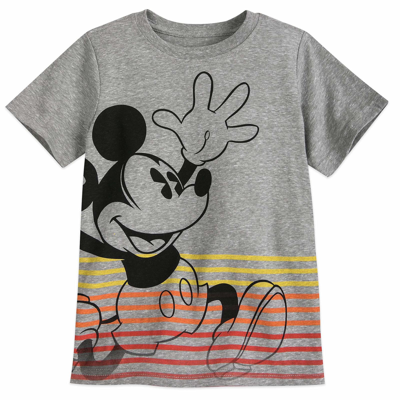 Disney Mickey Mouse Striped T-Shirt for Boys Size S (5/6) Multi - $14.84