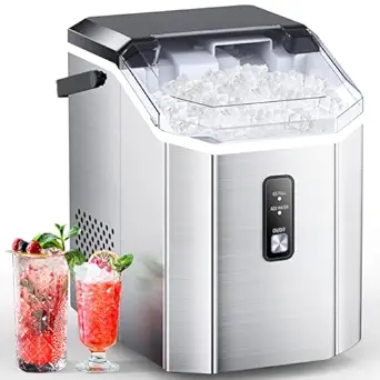 Nugget Ice Maker Countertop, Chewable Nugget Ice Cubes Machine, Quick Ic... - £246.80 GBP