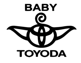 Star Wars Baby Yoda Toyoda Silhouette Vinyl Sticker Decal Car Truck Phone - £2.78 GBP+