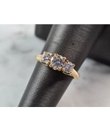 Womens Vintage Estate 14k Yellow Gold Moissanite Ring 3.6g E1841 - €425,83 EUR