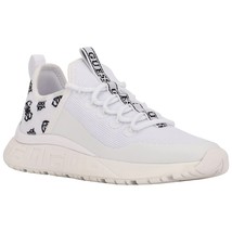 GUESS Women Lace Up Low Top Sneakers Carlan Size US 5.5M White Knit - £31.73 GBP