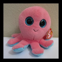 Ty Beanie Boos Sheldon The Octopus Big Blue Glitter Eyes 6&quot; Style NEW - $11.80 CAD