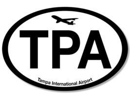 5&quot; tpa tampa florida international airport car bumper sticker decal usa made - £13.34 GBP