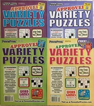 Lot of (4) Penny Press Approved Variety Puzzles Word Games Puzzle Book 2018 [Sin - £20.53 GBP
