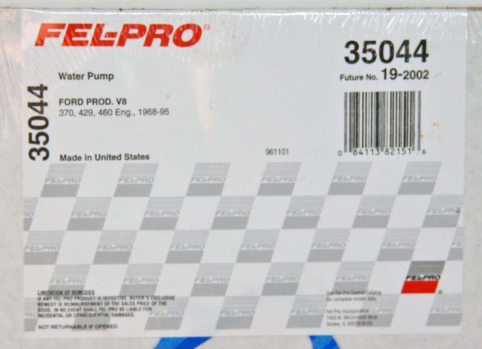 Primary image for Fel-Pro 35044 Ford Engine Water Pump Backing Plate Gasket 3510