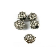 5 Antique Finish Silver Plated Oval Bali Beads 6mm Beading Jewelry Art C... - £5.62 GBP