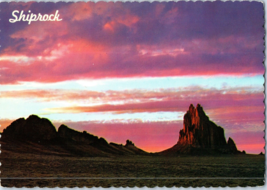 Sunset at Shiprock in Northwestern New Mexico Postcard - £4.10 GBP