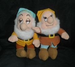 10&quot; Disney Store Snow White 7 Dwarfs Bashful &amp; Happy Stuffed Animal Plush Toy - £18.87 GBP