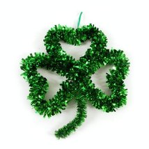 St. Patricks Day Tinsel Shamrock Wall Decoration by Greenbrier - £6.04 GBP