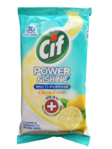 CiF Power &amp; Shine Multi-Purpose Citrus Fresh Wipes 30 Ct - £7.79 GBP