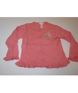 Janie and Jack Floral Embroidered Cardigan Sweater Melon 3T EUC - $16.79