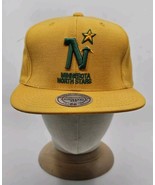 Vtg Minnesota North Stars NHL Hat Mitchell &amp; Ness Snap Back Hat Yellow G... - $1,201.53 MXN