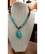 Vintage Turquoise and Tiger&#39;s Eye necklace, - $1,140.45 MXN