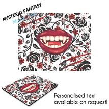 Vampire Blood Lust Artistic Goth Inspired Personalised Mouse Pad-Mouse Mat. - £23.39 GBP