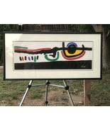 JOAN MIRO Vintage MODERN ABSTRACT GALLERY FRAMED LITHOGRAPH - £1,598.71 GBP