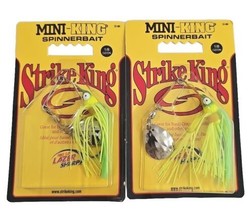 Lot of 2 Strike King MINI-KING Spinnerbait 1/8 oz. Fishing Lures.( MK-93G ) - £11.72 GBP