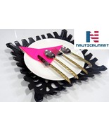 Al- Nurayn Stainless Steel,Brass Handled Flateware Destination Cutlery S... - $135.40 CAD