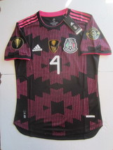 Edson Alvarez Mexico Gold Cup Champions Match Black Home Soccer Jersey 2... - $110.00