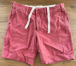 VINTAGE Polo Ralph Lauren Shorts Mens 35 Relaxed Fit Sun washed Red Chino - £30.66 GBP