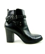 American Eagle Ankle Boots Black With Buckle 3&quot; Heel Womens 6.5 - £23.32 GBP
