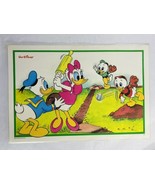 Vintage Disney Donald Daisy Vinyl Restaurant Activity Placemat Huey Dewy... - $342.52 MXN
