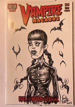 Vampire Macabre Halloween #1C Original Drawing  Wednesday Addams By Frank Forte - £29.96 GBP