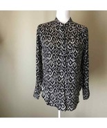 Renee C for Stitch Fix Eugene Print Long Sleeve Button Down Blouse Top NWT - £15.28 GBP
