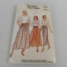 Vogue 9813 Vintage Very Easy Sewing Pattern Skirt & Culottes 14 16 18 Uncut 1987 - $14.52