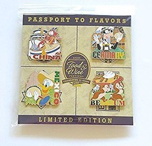 Disney 2015 Epcot 20th Food & Wine Festival passport Trading Pin SET L/E2000 - $92.06