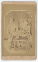 CIRCA 1870&#39;S Adorable CDV Of Young Children Siblings, EJ Covey Stanberry, MO - £7.46 GBP