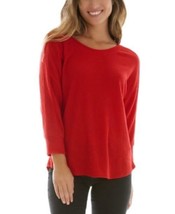 MSRP $39 Bcx Juniors&#39; Waffle-Knit Top Red Size XL - £7.40 GBP
