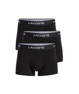Lacoste Men&#39;s Casual Classic 3 Pack Cotton Stretch Trunks, Black/Marina-... - £39.29 GBP+