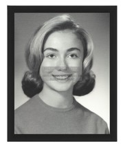 Hillary Clinton First Lady High School Yearbook Photo 1865 8X10 Framed Photo - £20.55 GBP