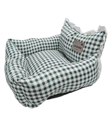 LEYSUHM Sofas for pets,for Home Cats or Dogs Pet Sofa (Green Grid) - $607.12 MXN