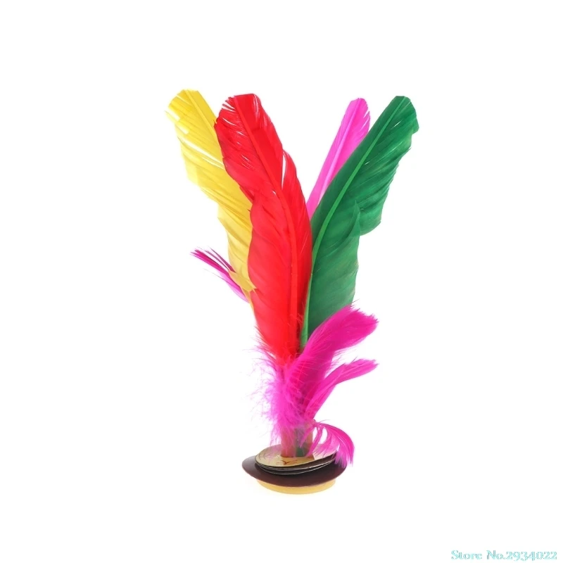 China Jianzi Footbal Foot Kick Handwheel Fancy Goose Feather Shuttlecock Fitness - £82.94 GBP