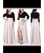 NWT $279 XSCAPE PLUS Size 18W  3/4 Sleeve Satin Ball Gown - $120.29