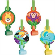 Jungle Safari Blowouts with Medallion 8 Pack Birthday Party Favors Decor... - $10.99