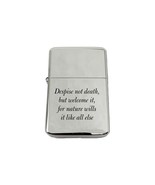 Lighter - Despise not Death but Welcome it Marcus Aurelius Chrome L1 - $368.51 MXN