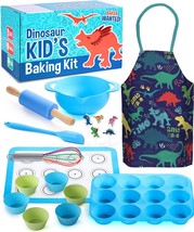 14pc Kids Baking Set - Dinosaur Chef Baking Kit NEW IN BOX - £23.73 GBP