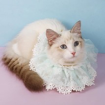Elegant Lace Cat Collar Scarf - A Regal Accessory for Your Feline Friend - £8.61 GBP