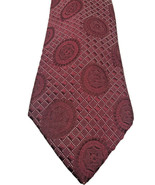 Vintage 70s Oleg Cassini Tie NEW Designer Burgundy Wine Red Textured Cre... - €32,28 EUR
