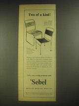 1958 Sebel Nest-a-bye chairs Ad - Two of a kind - £14.54 GBP