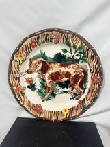 Anthropologie Nathalie Lete Brown Dog Decorative Dinner Plate 10” - $22.44