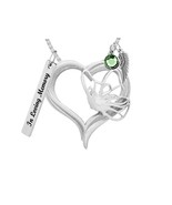 Butterfly Spirit Silver Heart Jewelry Ash Urn - Love Charms™ Option - $79.95