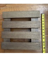 Better Homes &amp; Gardens 12in Brown Wood Plant Caddy 4 Locking wheels See ... - $24.01