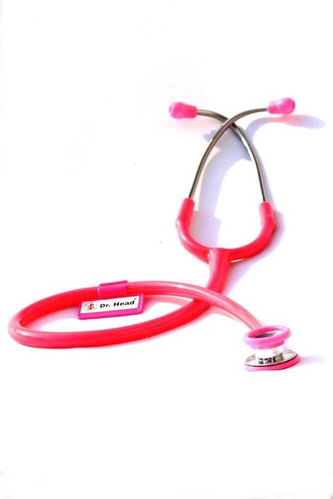 Dr. Head Care Pediatric Dual Head Aluminum Stethoscope Pink colour - $24.74