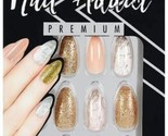 24-Ardell Nail Addict Premium Artificial Nail Set Pink Marble &amp; Gold ~ M... - $14.03