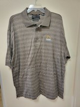 Men Greg Norman L Double Mercerized Golf Polo TIBURON NAPLES Brown Beige - $17.78 CAD