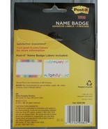 Post-It 2.375&quot; x 3.375&quot; Name Badge Adhesive Labels - 20 Labels - 6250-NB... - £6.99 GBP