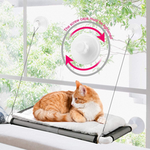 Cat Window Perch, Cat Hammock Window Seat W/Free Fleece Blanket 2023 Latest Scre - £20.57 GBP